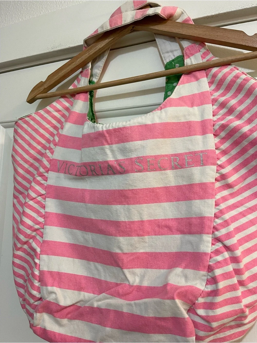 Y2K Victoria’s Secret Striped Reversible Tote Bag